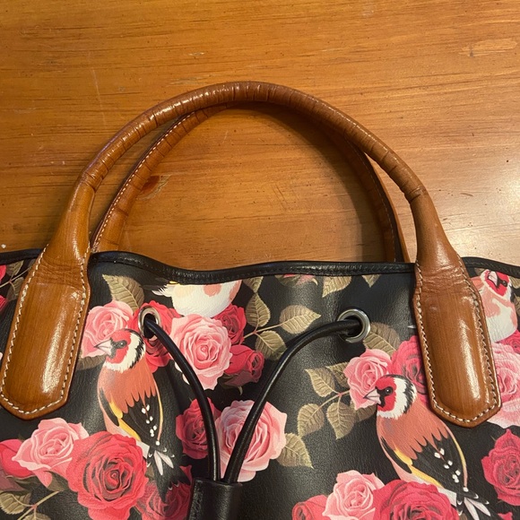 CAVALCANTI Collection Italian Genuine Leather "Blk Rose 530" Handbag saddlebag - Picture 14 of 16